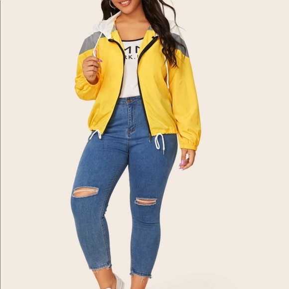 Color Blocked Wind Breaker - Picture 3 of 5